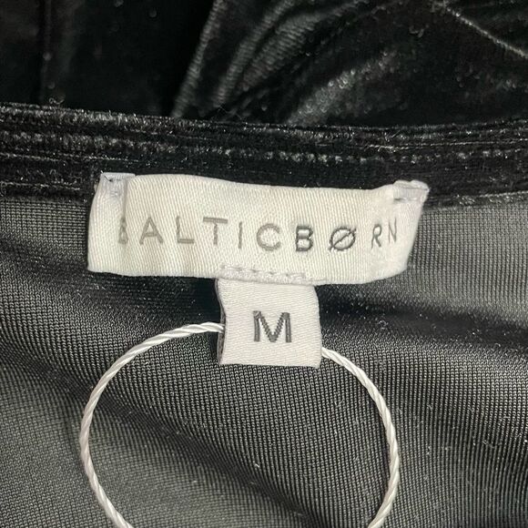 NWT Baltic Born Nadine Velvet Midi Dress Black Size Medium Party Wedding Holiday - Picture 11 of 14